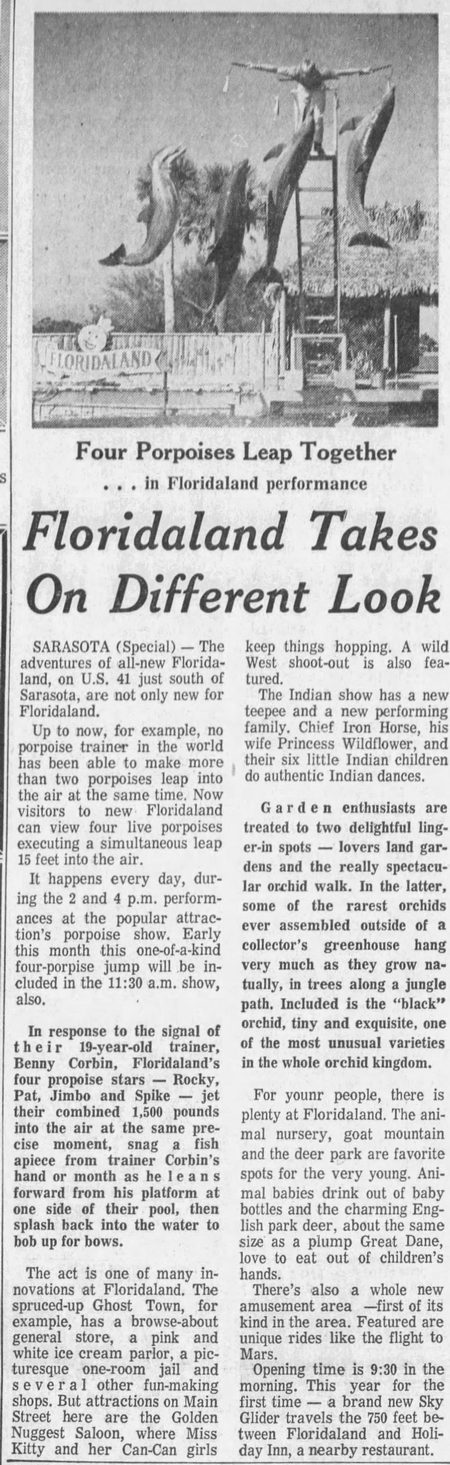 Floridaland - Feb 5 1969 Article